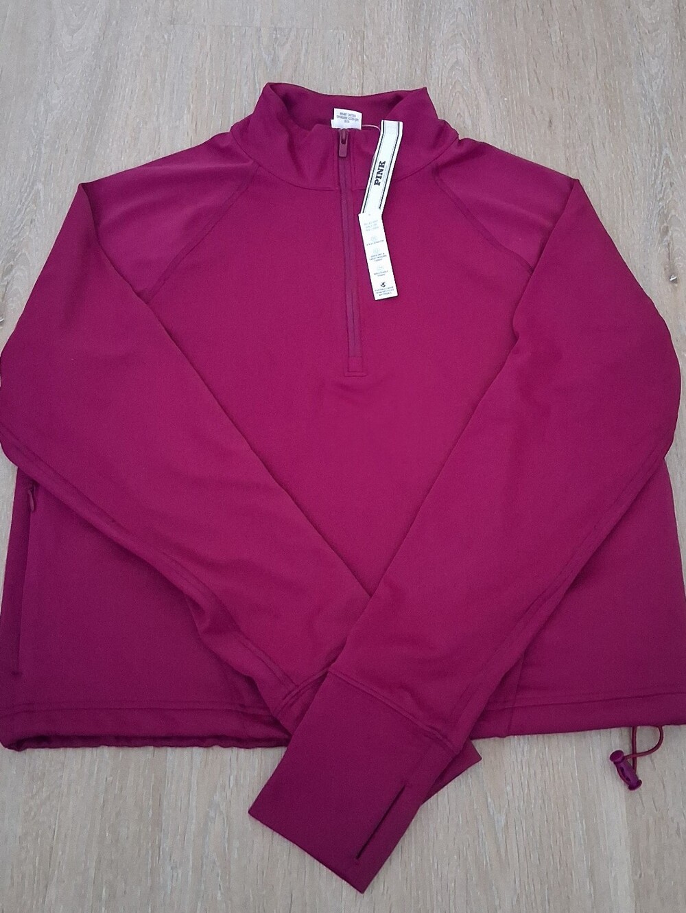 PINK Victoria's Secret Magenta Half-Zip